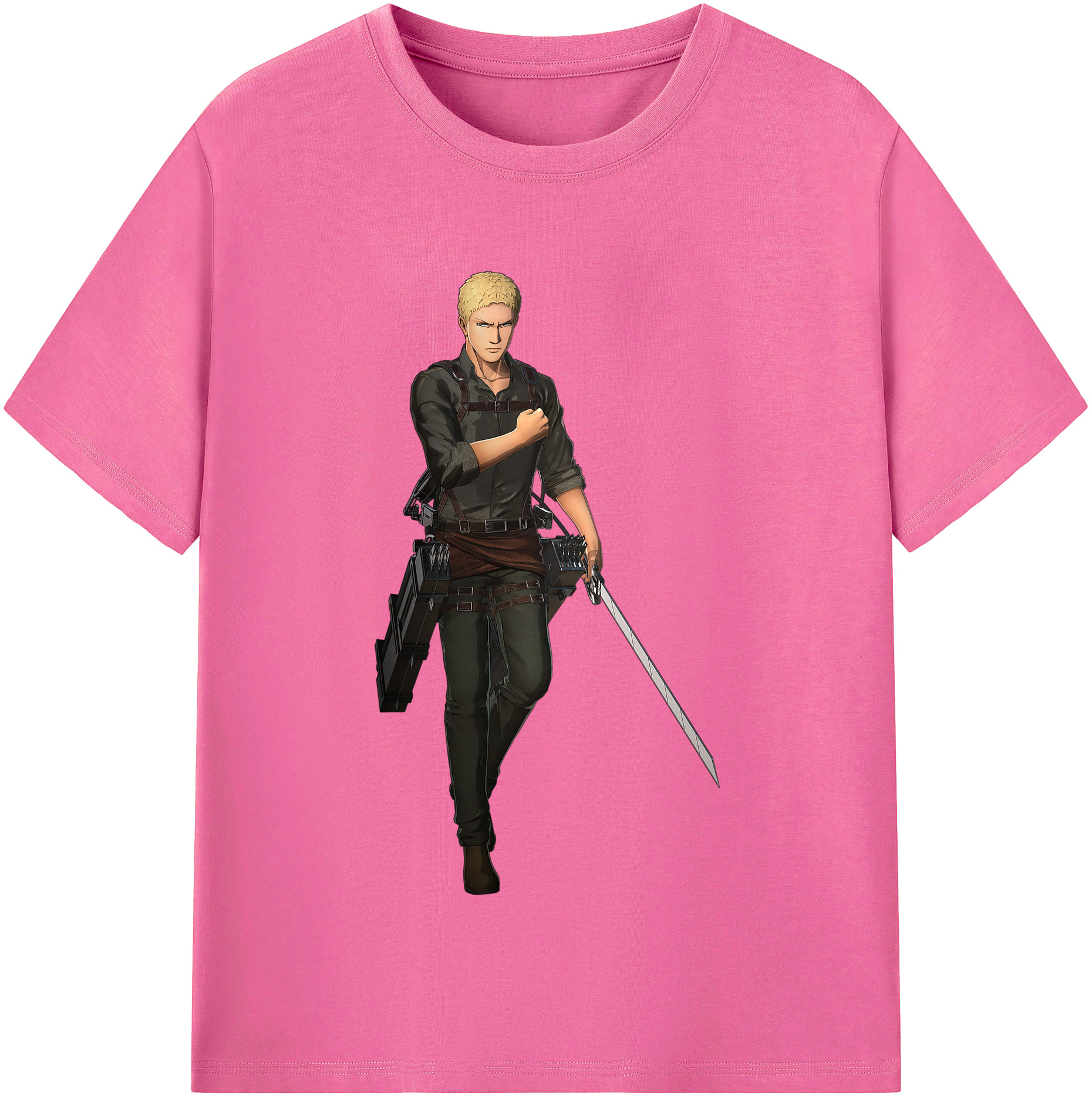 （画像用） 進撃の巨人 ライナー・ブラウン Attack on Titan Reiner Braun レディースカジュアルプリントTシャツ（綿100％）